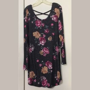 No Boundaries Floral Tunic Top size XXL